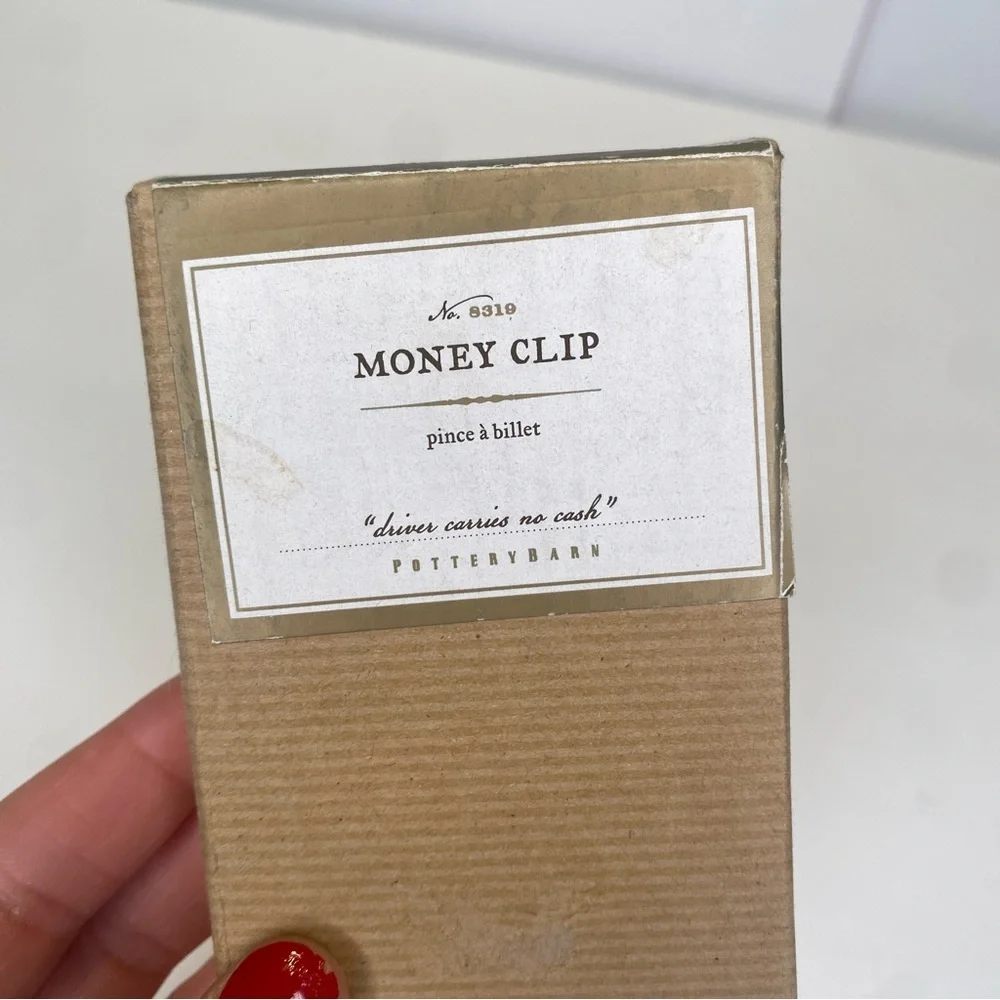 Pottery Barn Silver Money Clip #8319 